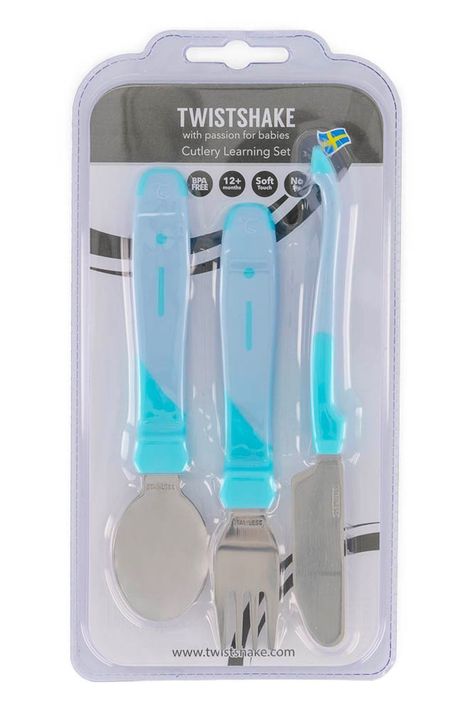 Servicio de acero inox Twistshake 12+m azul-2