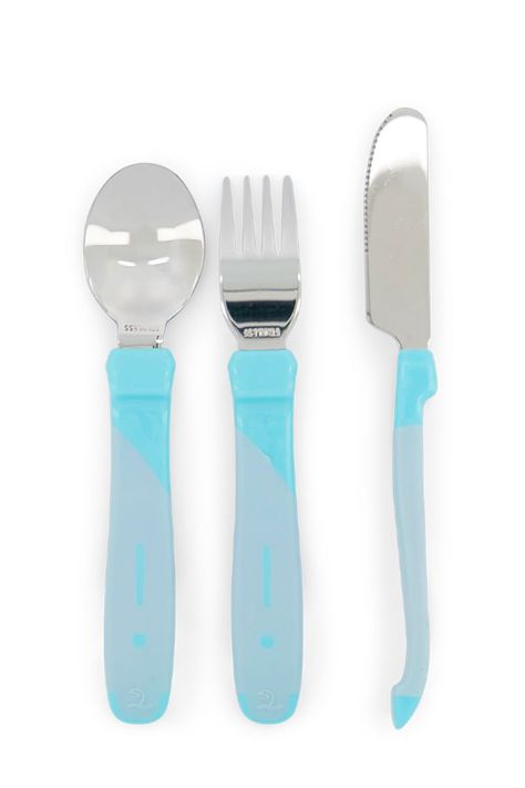 Servicio de acero inox Twistshake 12+m azul-0