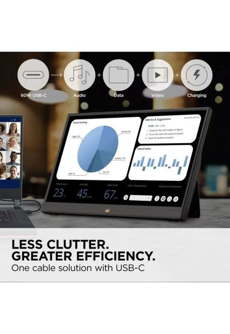 Monitor Portatil 15.6"  / LED / FHD/ Mini HDMI / IPS/ 60Hz / VA1655-6