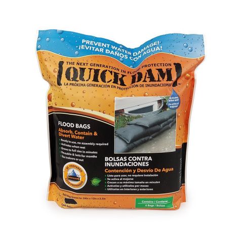 Quick Dam 6 Sacos Automáticos para Inundaciones Reutilizables-3