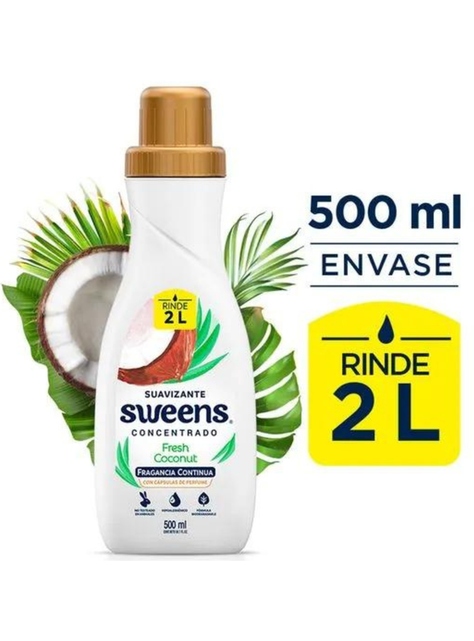 Suavizante Concentrado Sweens Fresh Coconut 500 Ml-1