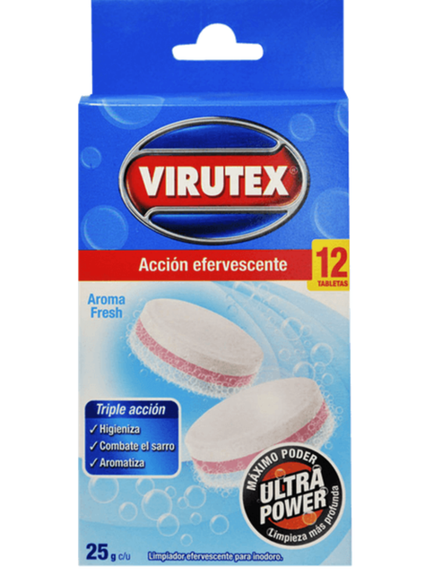 Virutex Pastillas Inodoro Efervescentes Antisarro 12 Tabletas-0