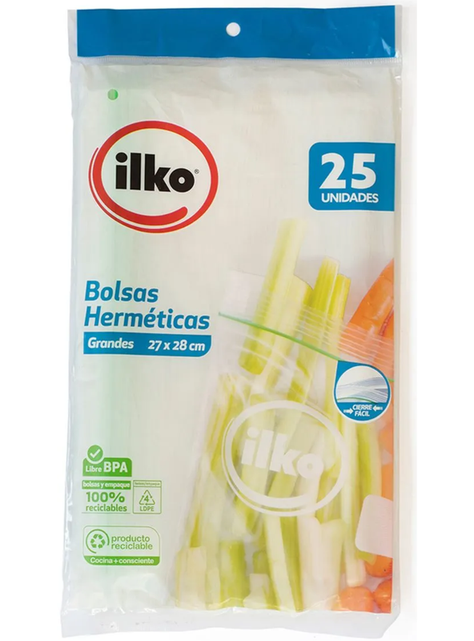 Ilko Bolsas Grande Herméticas 27x28cm - 25 Unidades-0