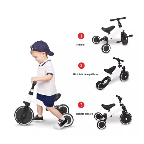 Bicicleta Aprendizaje Corre Pasillo Triciclo Infantil 3 En 1-1