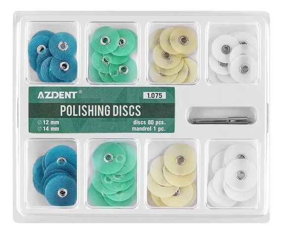 X80 Discos De Pulido Dental Azdent Con Mandril-0