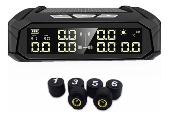 Sistema Control Presión Neumáticos K11 Digital Solar Tpms 6 Sensores-0