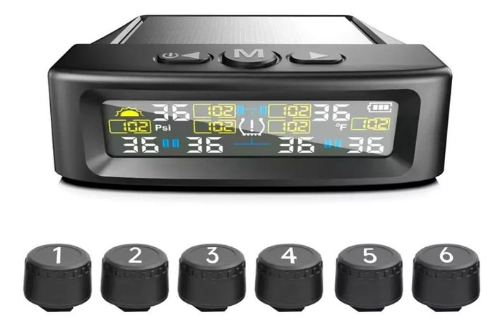 Sin Caja Monitoreo Presión 6 Neumáticos Camión Tpms Solar-0
