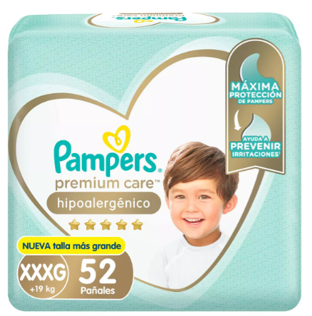 Pañales Pampers Premium Care Hipoalergénico Xxxg 104 Und-0