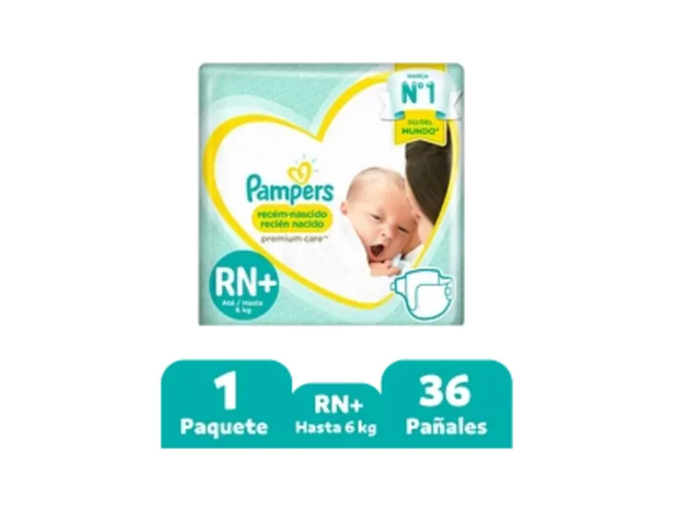 1 Paquete De Pañales (36u.) Pampers Recien Nacido Rn+-1