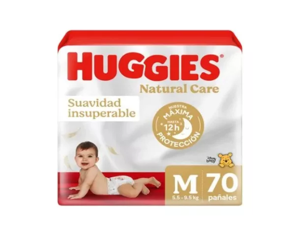 Maleta Huggies Natural Care M 70 Unidades-0