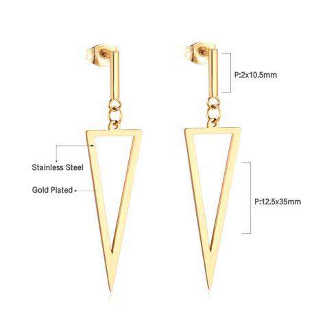 Aros Femeninos Geométricos Triangulares Elegantes-1