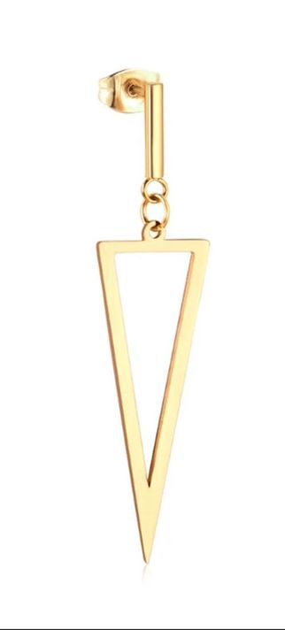 Aros Femeninos Geométricos Triangulares Elegantes-2