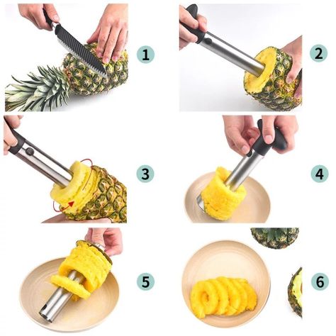 Cortador Pelador De Piña Moderno, Extrae Y Rebana Fácilmente.-3
