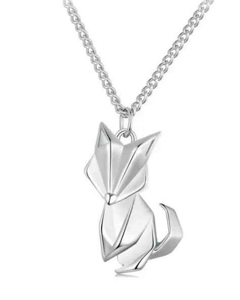 Collar Zorrito Pequeño De Plata, Collar Elegante Precioso.-0