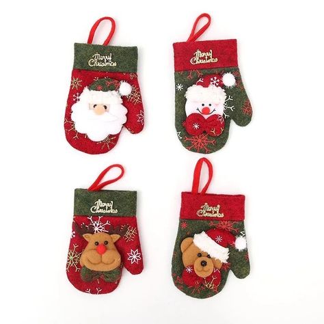 Decoración Navideña Para Mesa, Adorno Navidad Pack 4-0