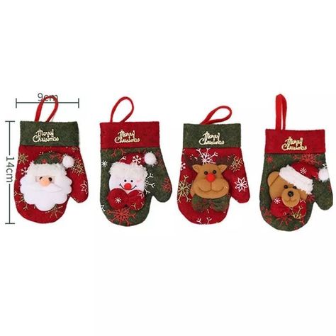 Decoración Navideña Para Mesa, Adorno Navidad Pack 4-2