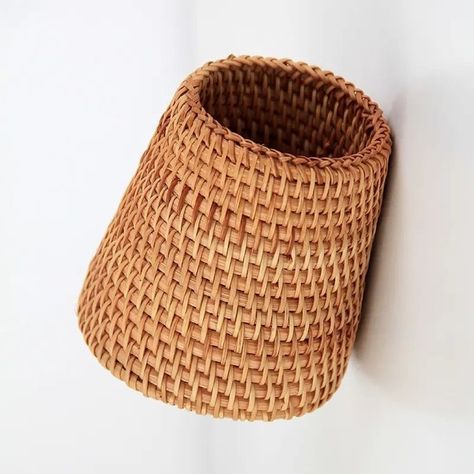 Cesta De Ratán Canasto Decorativo De Almacenamiento-2