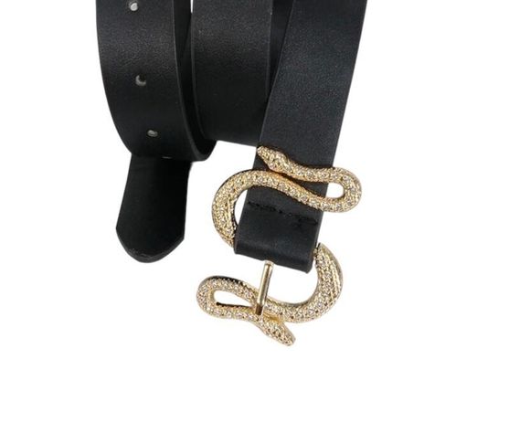 Hebilla Cinturón Serpiente Lujosa Diseño Lujoso Elegante-1