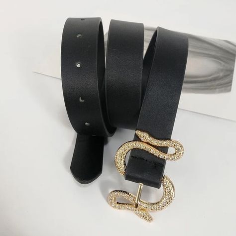 Hebilla Cinturón Serpiente Lujosa Diseño Lujoso Elegante-2