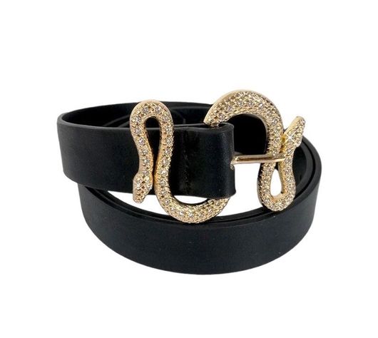 Hebilla Cinturón Serpiente Lujosa Diseño Lujoso Elegante-3