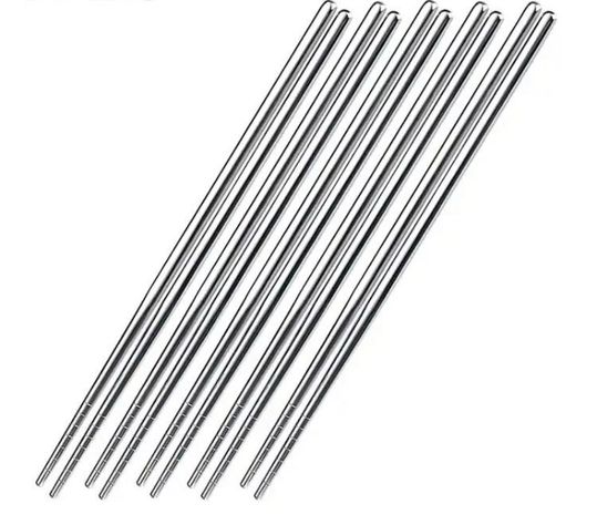 Palitos Chinos Japoneses Metálicos, Un par.-2