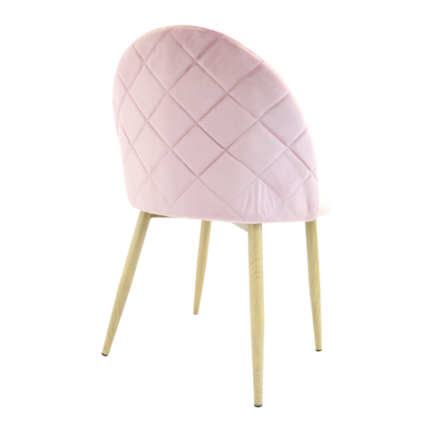 Silla Velvet Oak Rosa Vintage -3