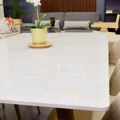 Mesa de Comedor de Cuarzo Calacatta Soft 140x80cm-4