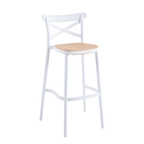 Pack 4 Taburetes Crossback Basic Blanco 76cm -1