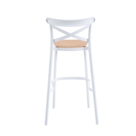 Pack 4 Taburetes Crossback Basic Blanco 76cm -3