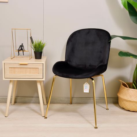 Pack de 2 Sillas Berta Velvet Negro-1