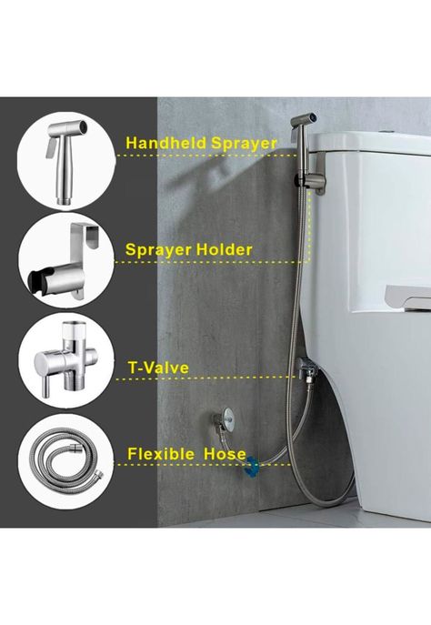 Ducha Bidet Arabe Wc Inodoro de Acero Inoxidable-4