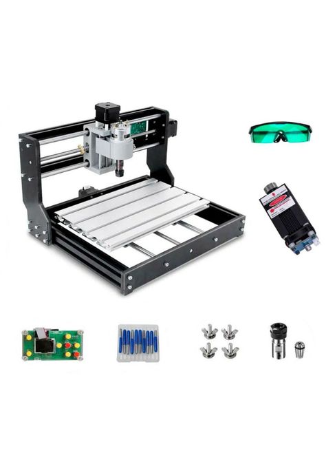 Cnc Router Kit 3018 PRO Grbl Control 3 Ejes Grabadora Laser 5.5W-0