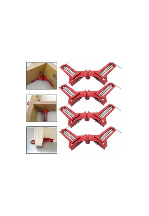 Pack 4 Prensas Esquinera Escuadra Sargento Para Unir Madera-2