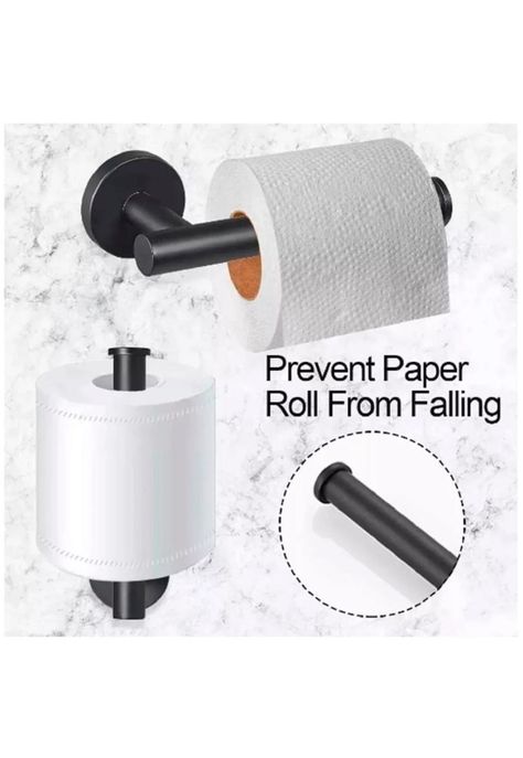 Set De 5 Accesorios De Baño Acero Inoxidable Negro o Plata-2