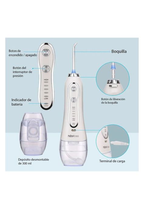 Irrigador Dental Limpieza Bucal PREMIUM h2O-4