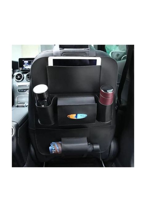 X2 Ecocuero Organizador Auto Respaldo De Asiento Portavasos-5