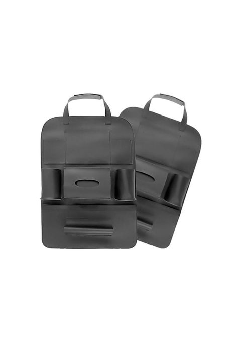 X2 Ecocuero Organizador Auto Respaldo De Asiento Portavasos-2