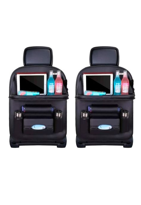 X2 Ecocuero Organizador Auto Respaldo De Asiento Portavasos-0