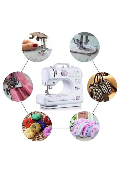 Máquina Coser Overlock Portátil Pedal Eléctrica 12 Puntos-1