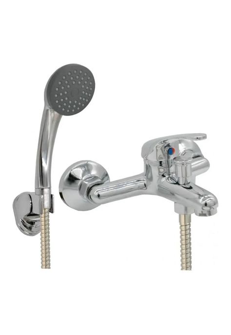 Llave Monomando Tina Ducha Regulable Acero Cromado-0