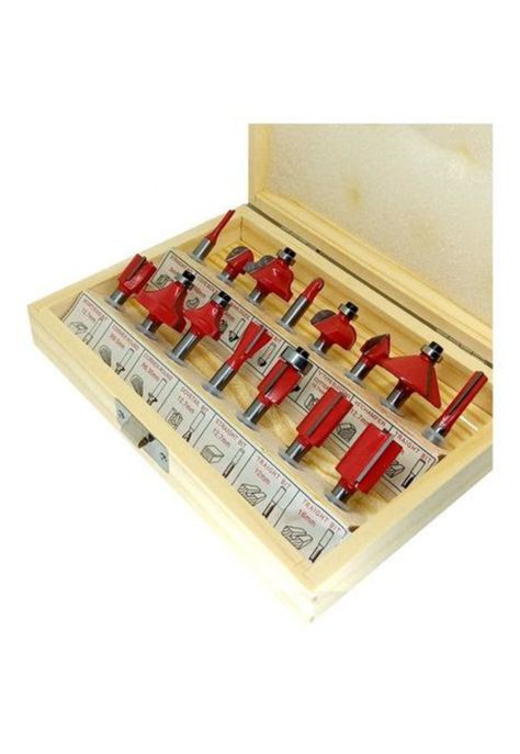 Set 15 Fresas Madera Toma 1/4 6. 35mm-0