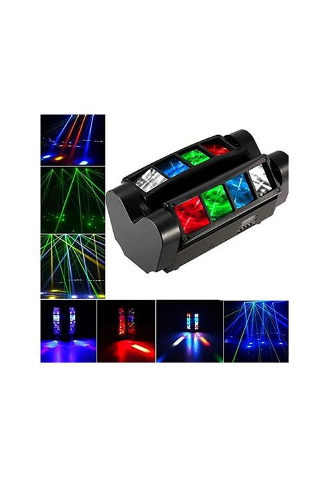 Cabeza Movil Led Spider Beam Rgbw Dmx 8x3w Luz Disco-3
