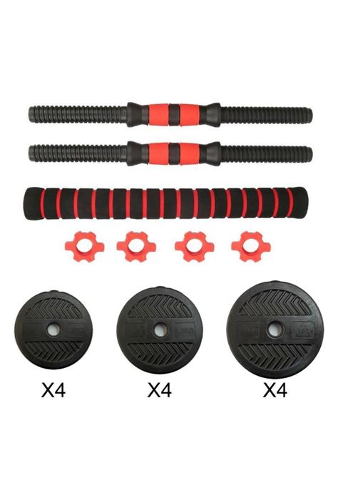 Set Mancuernas Ajustable 20 Kg - Barra Armable Extensión-3