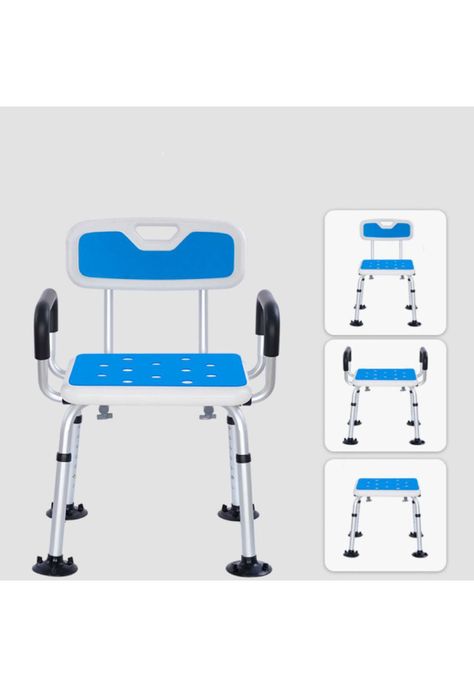 Silla Baño Ducha 3 En 1 Soporte Antideslizante Agarradera-2