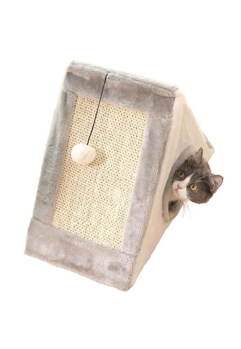 Rascador de Gato + Casita y Pompon MX27-0