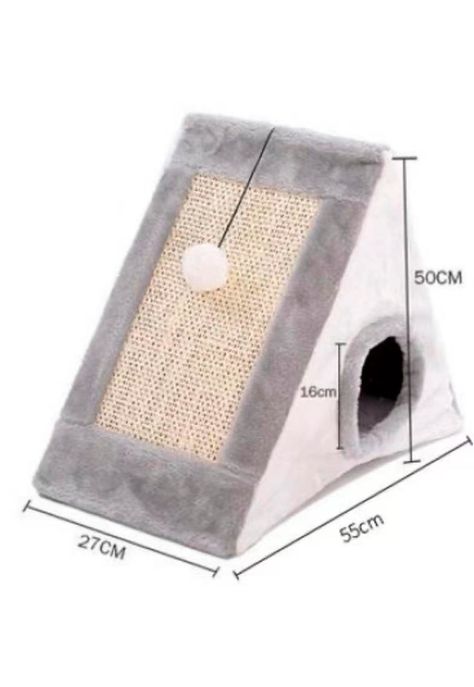 Rascador de Gato + Casita y Pompon MX27-1