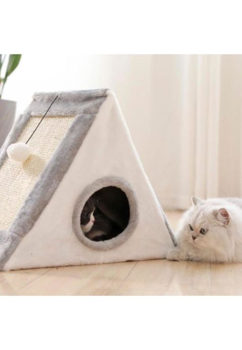 Rascador de Gato + Casita y Pompon MX27-3