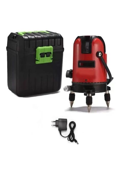 Nivel Laser Autonivelación 5 Líneas Roja 360 Grados-0