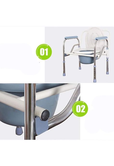 Baño Inodoro W.c Portátil Plegable Silla Ducha-4