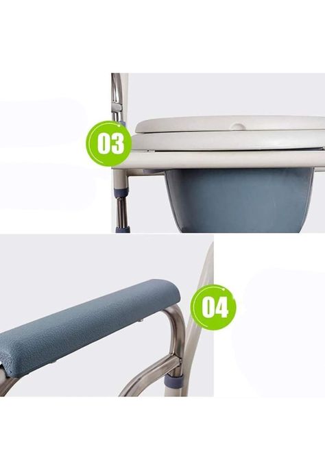 Baño Inodoro W.c Portátil Plegable Silla Ducha-5